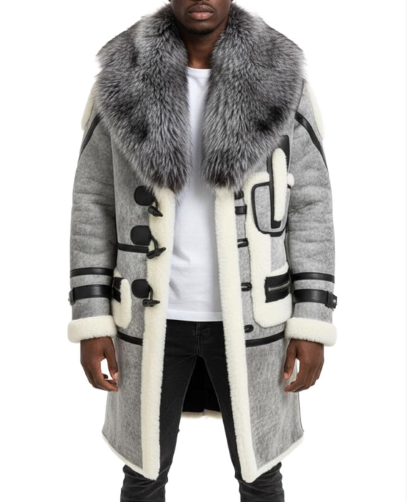 Handmade Shearling Aviator Coat