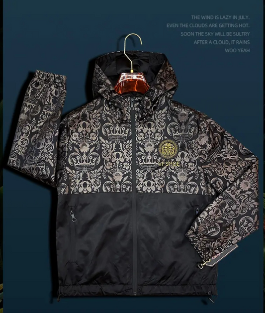 Luxury Trendy Printed Hooded Jacket