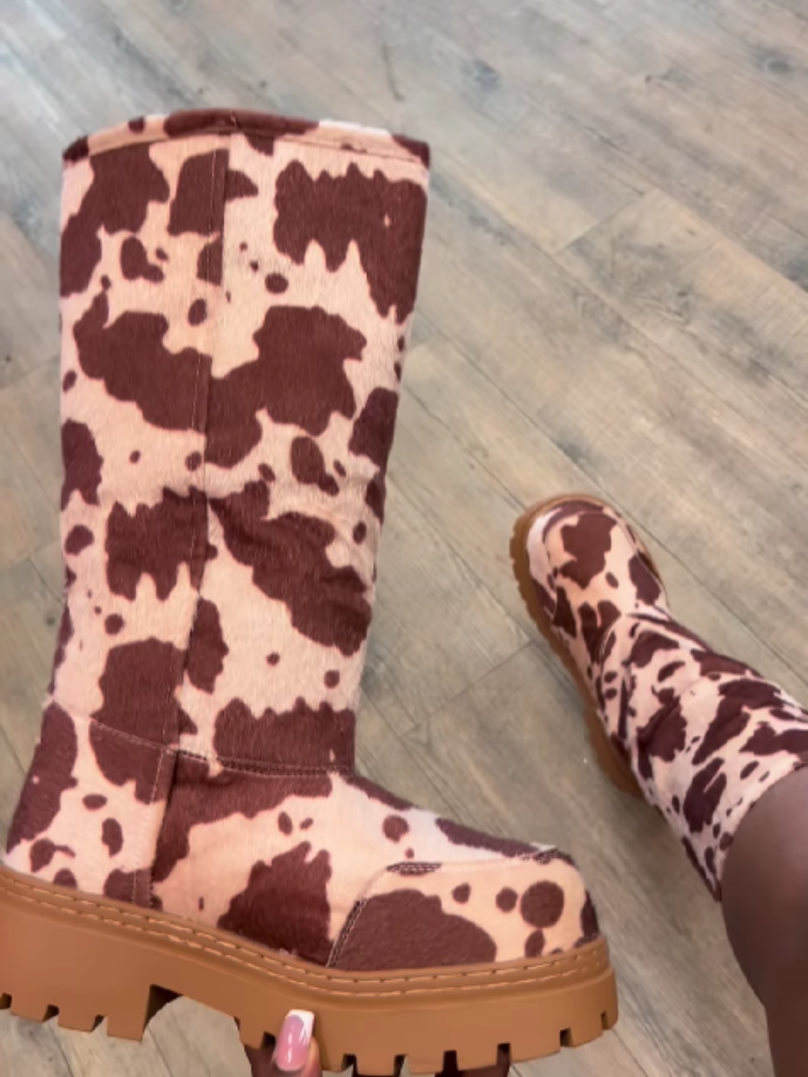 Thick-soled High Boots