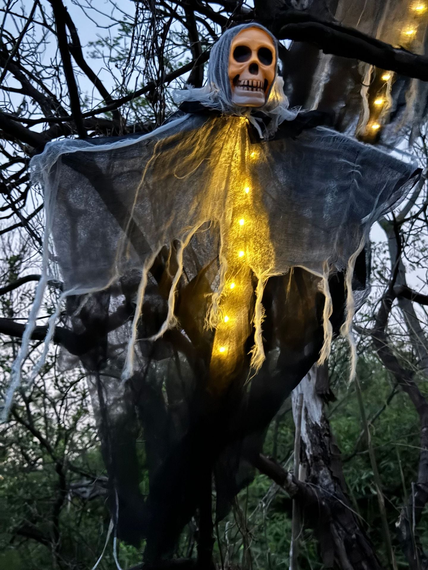 Funny Garden Decorative Lights Ghost Skull